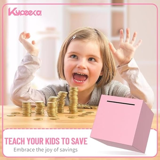 rayihni YELAJOY ADULTS PIGGY BANK MUST BREAK TO OPEN, UNBREAKABLE STAINLESS STEEL PIGGY BANK FOR ADULTS, METAL SAVINGS BOX FOR CASH SAVING (PINK, 4.72 INCH) - Image 5